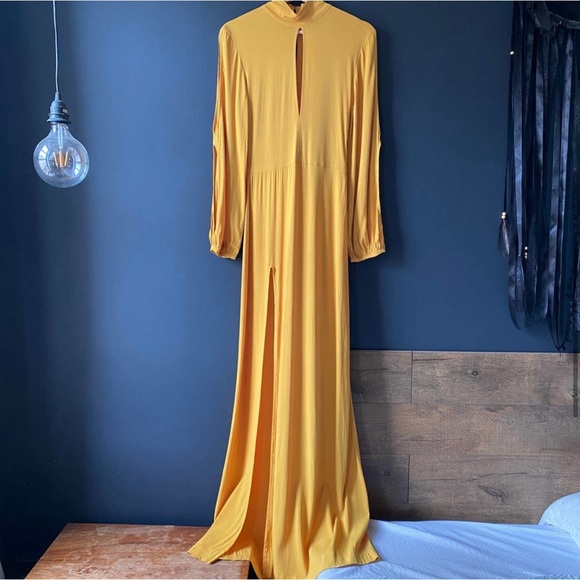 S/W/F Revolve Raline Maxi Dress Mustard Size Medium - Picture 12 of 13